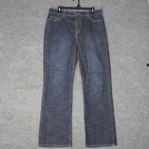 Levis Perfectly Slimming 512 Boot Cut Jeans Womens 14 M Blue Dark Wash Stretch